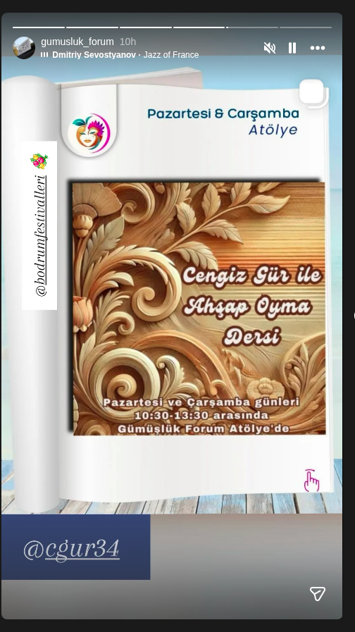 Cengiz Gür ile Ahşap Oyma Dersi Etkinlik afişi