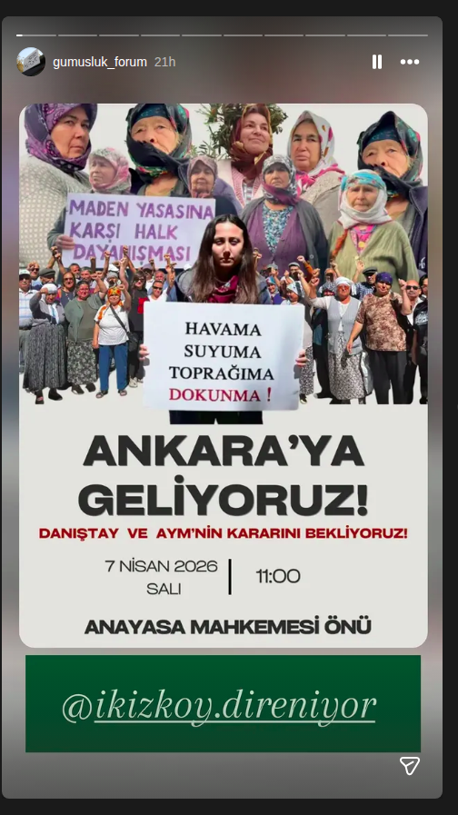 Maden Yasasına Karşı Halk Dayanışması Etkinlik afişi