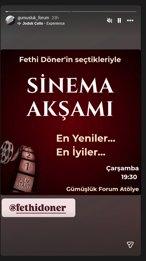 Fethi Döner — Sinema Akşamı Etkinlik afişi