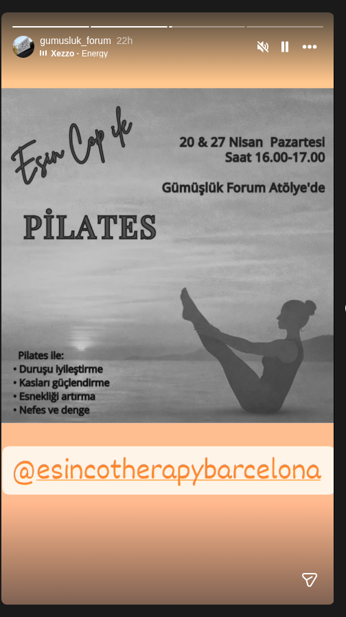 Pilates Etkinlik afişi