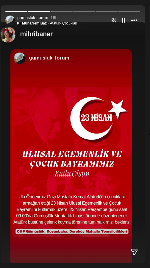 Ulusal Egemenlik ve Çocuk Bayramı — Çelenk Koyma Töreni Etkinlik afişi