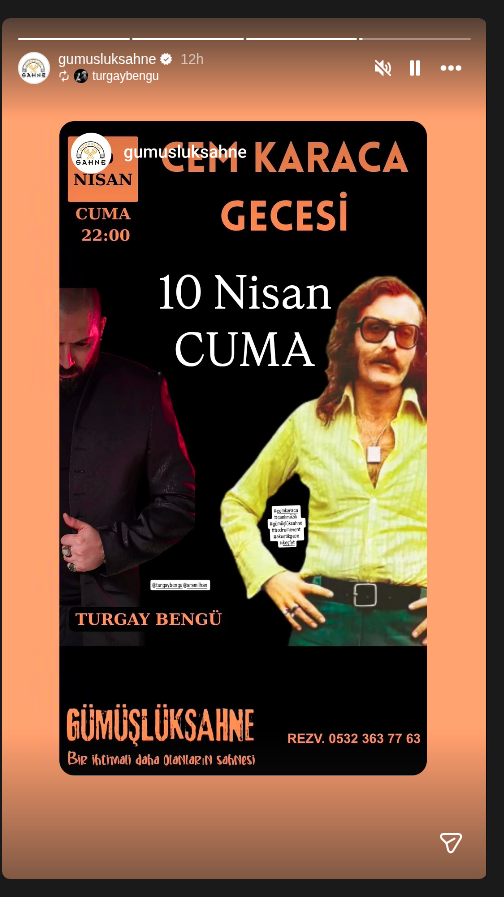 Turgay Bengü — Cem Karaca Nacht Event-Poster