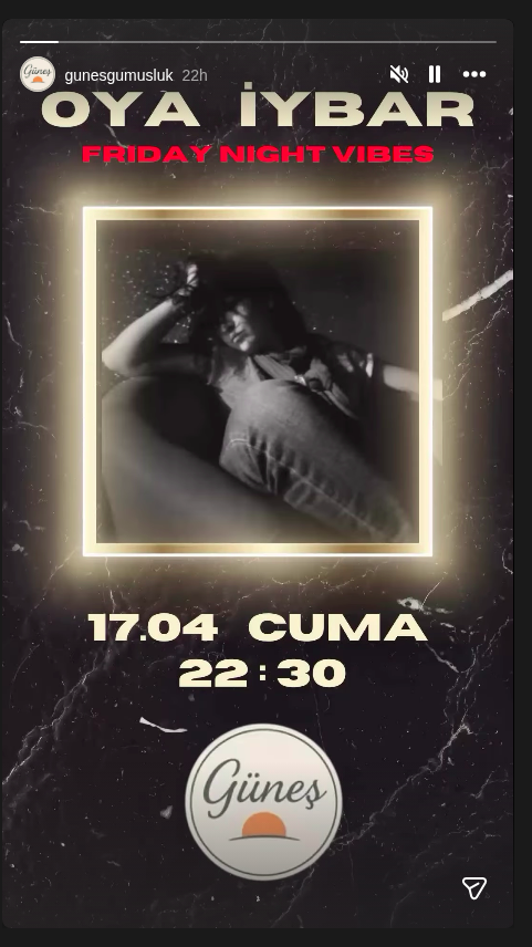 Oya İybar - Friday Night Vibes Etkinlik afişi