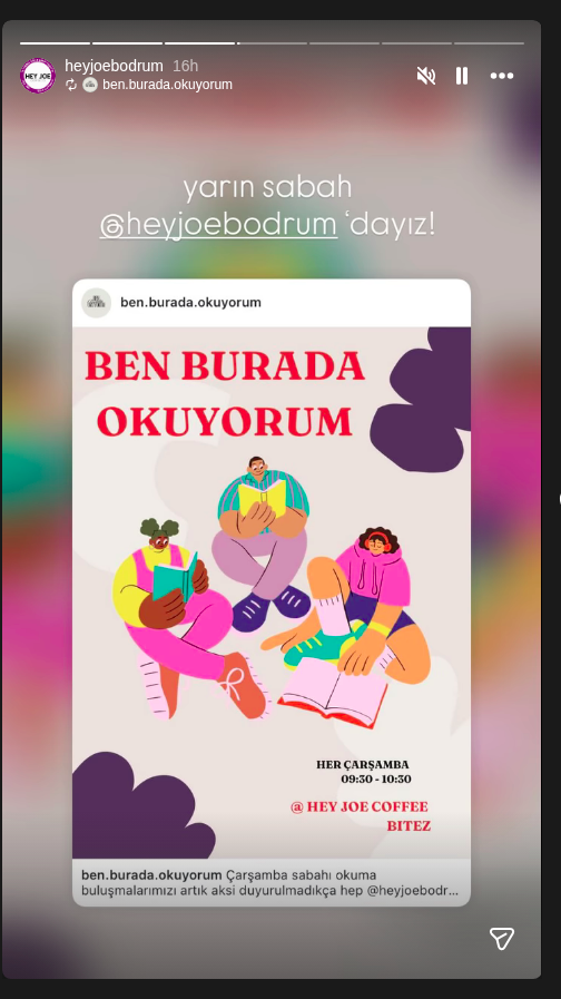 Ben Burada Okuyorum Etkinlik afişi
