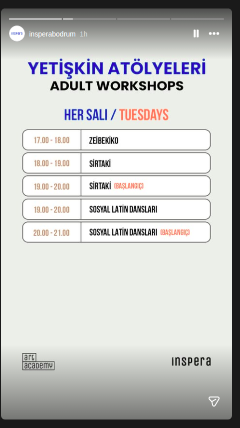 Sirtaki Atölyesi Etkinlik afişi