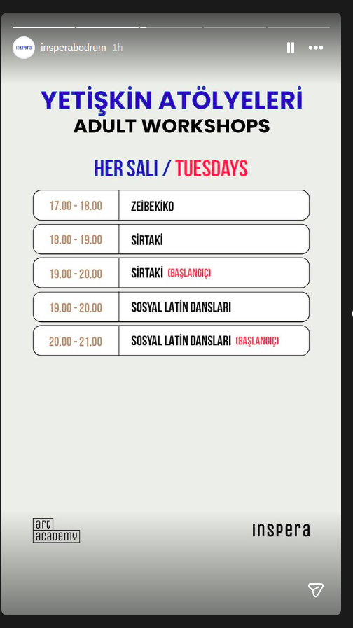 Zeibekiko Atölyesi Etkinlik afişi