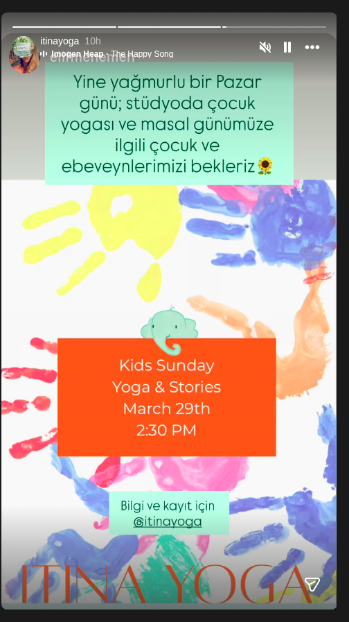 Çocuk Yoga ve Masal Etkinlik afişi