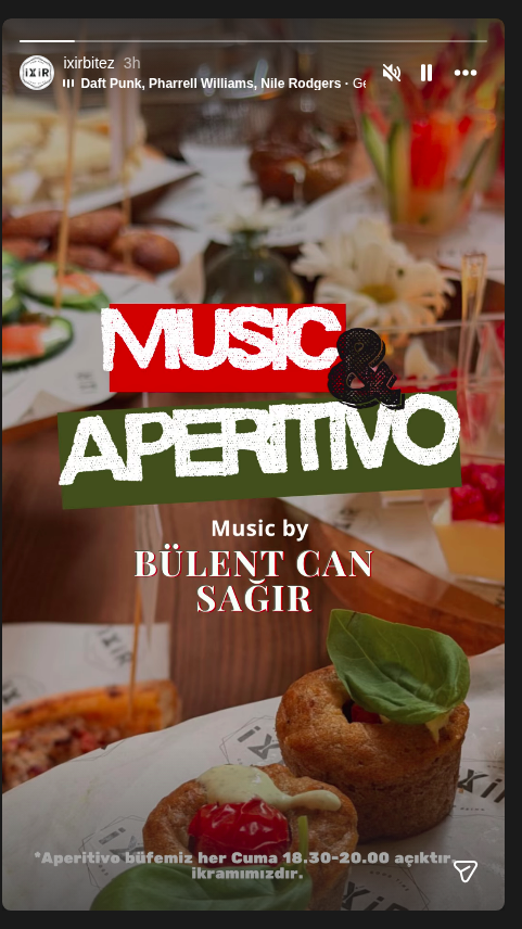 Music & Aperitivo - Bülent Can Sağır Постер события