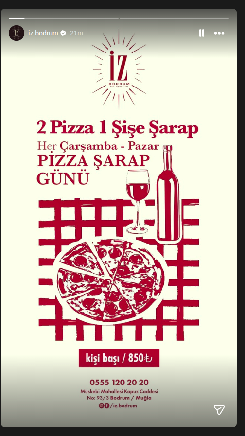 Pizza Şarap Günü Etkinlik afişi