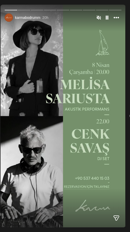 Melisa Sarıusta Akustik Performans Etkinlik afişi