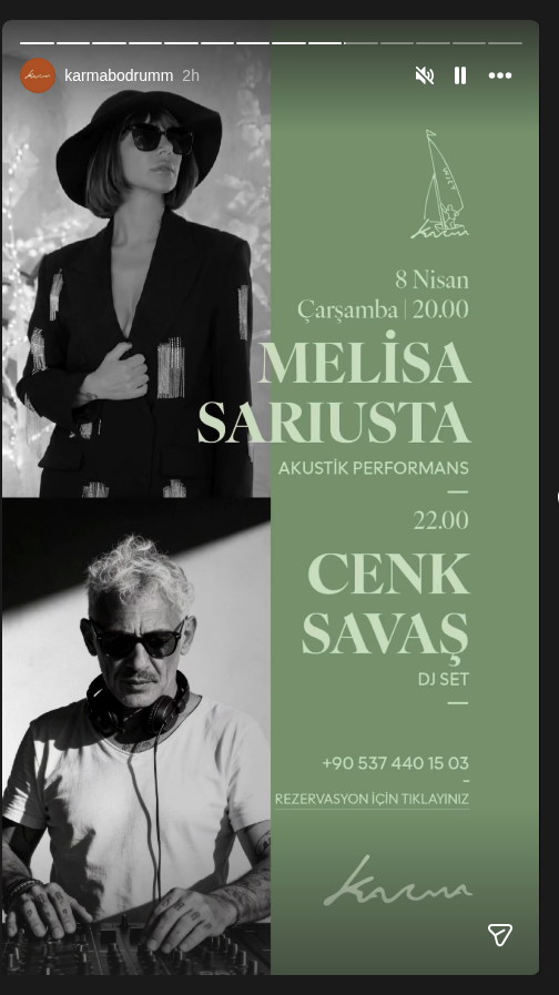 Melisa Sarıusta Akustik Performans Etkinlik afişi