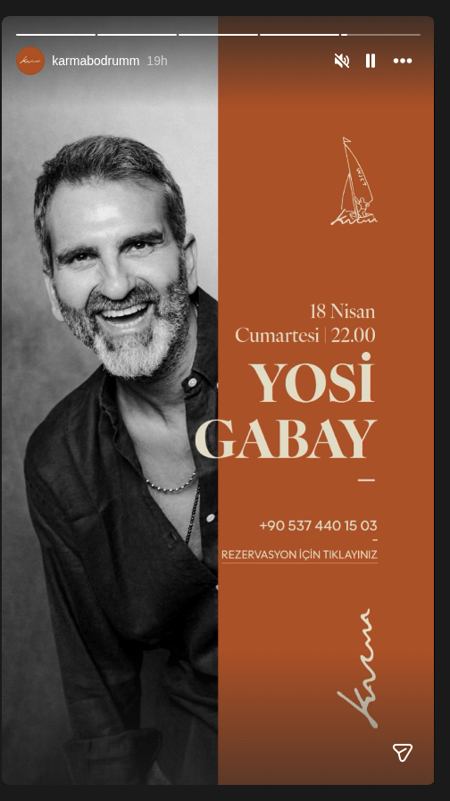 Yosi Gabay Etkinlik afişi