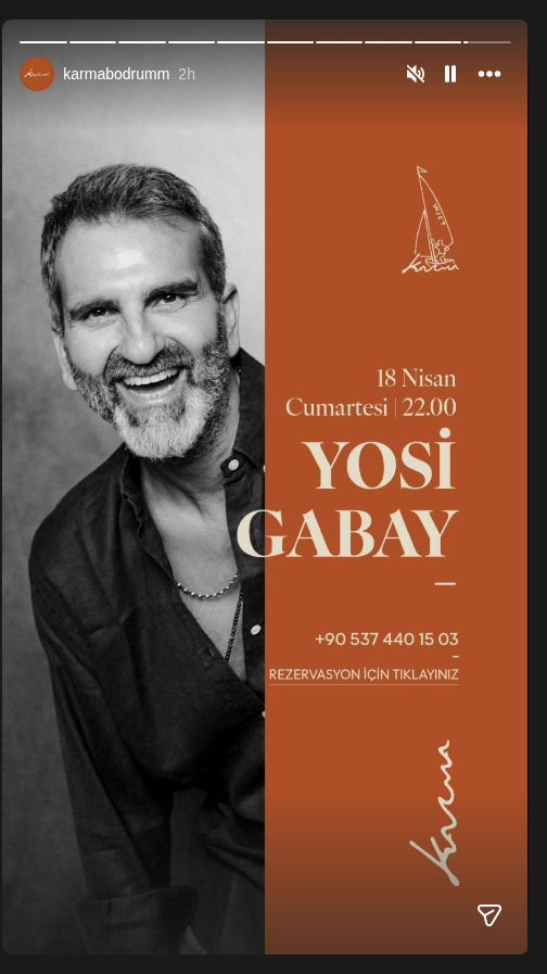 Yosi Gabay Etkinlik afişi