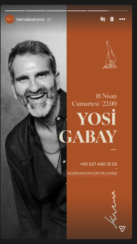 Yosi Gabay Etkinlik afişi
