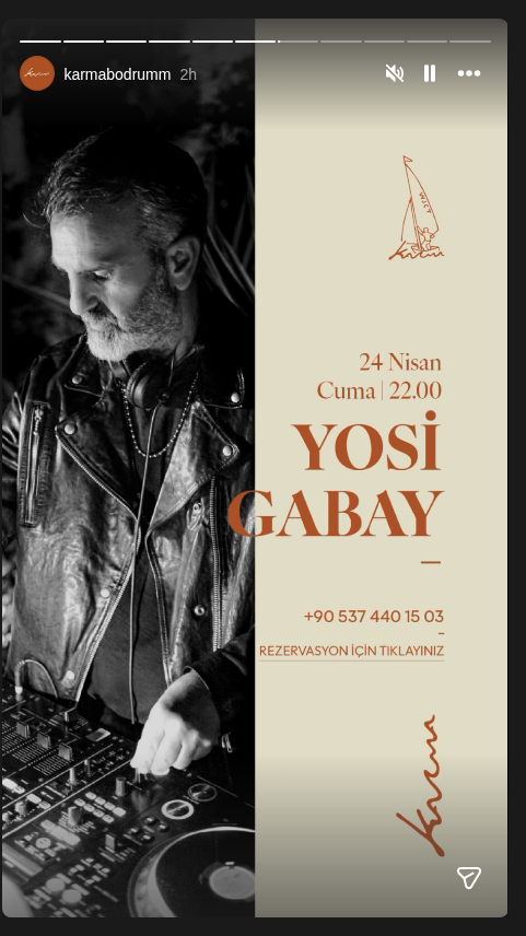 Yosi Gabay Etkinlik afişi