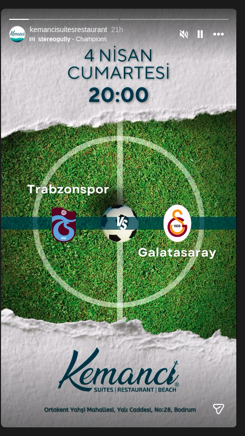 Trabzonspor – Galatasaray Etkinlik afişi