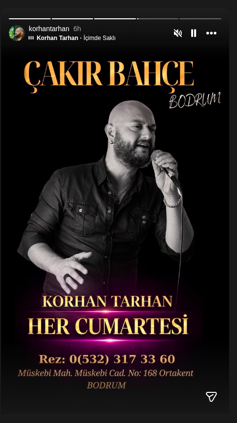 Korhan Tarhan - Her Cumartesi Etkinlik afişi