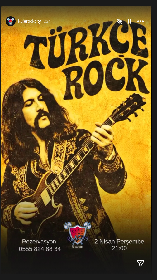 Türkçe Rock Gecesi Etkinlik afişi