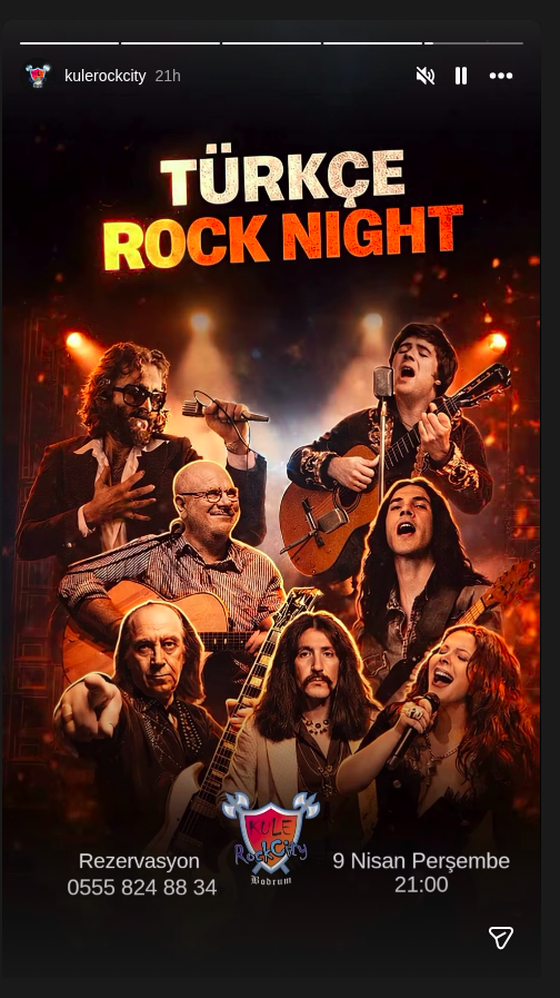 Türkçe Rock Night Etkinlik afişi
