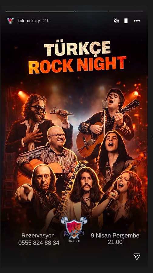 Türkçe Rock Night Etkinlik afişi