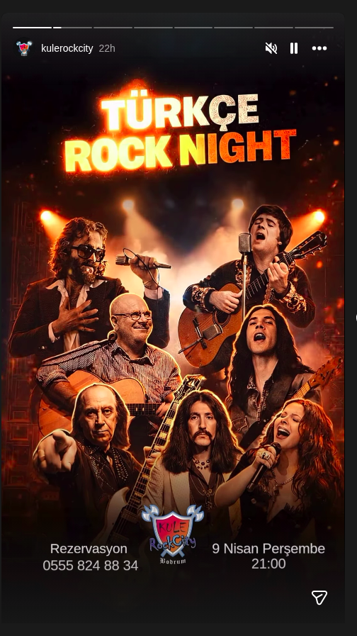 Türkçe Rock Night Etkinlik afişi