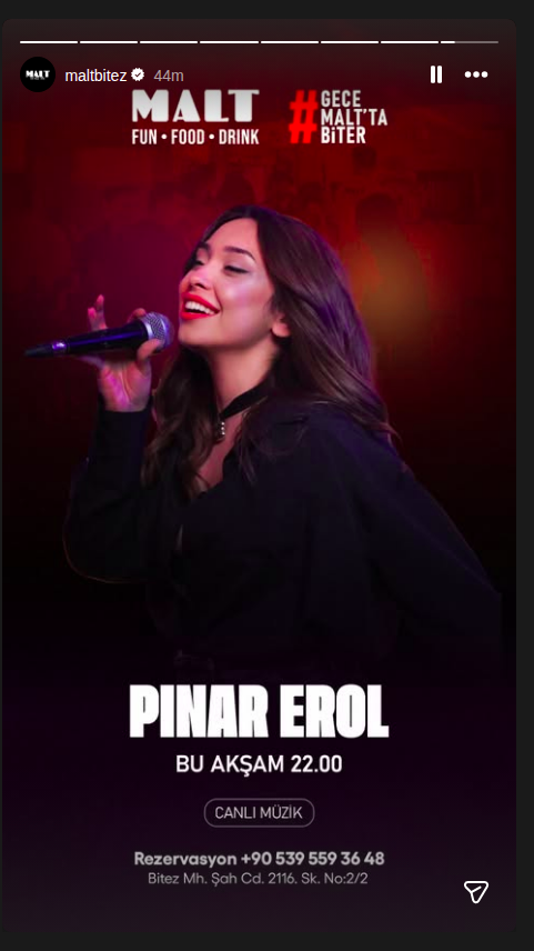 Pınar Erol - Canlı Müzik Etkinlik afişi