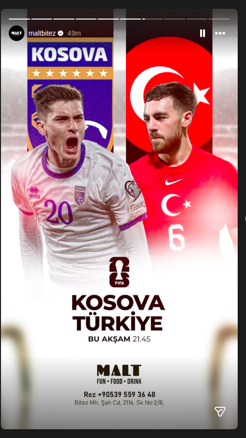 Kosova - Türkiye Etkinlik afişi