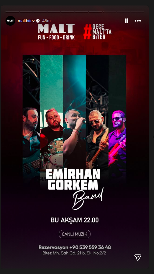 Emirhan Görkem Band Etkinlik afişi