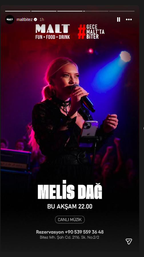 Melis Dağ — Live Music Event poster