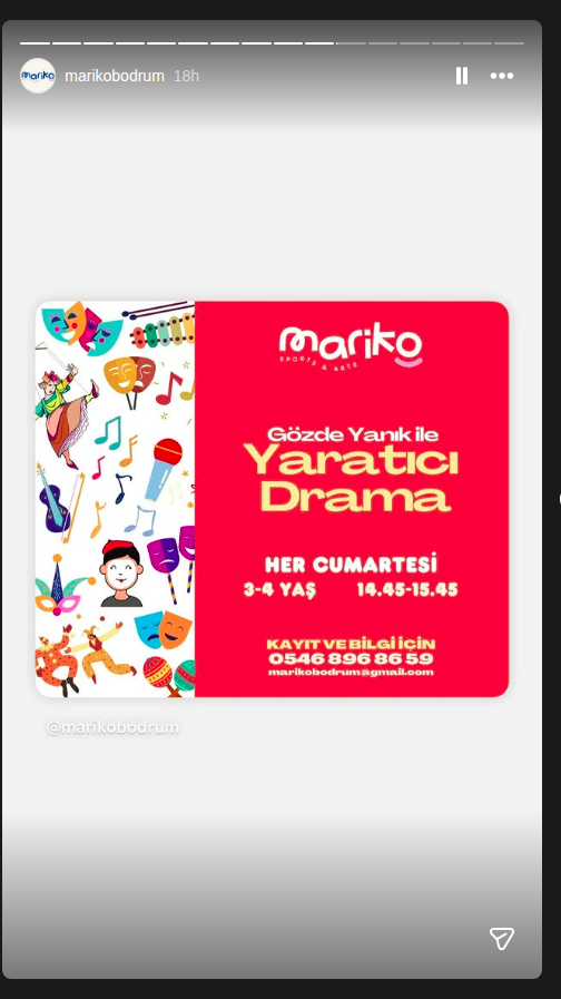 Gözde Yanık ile Yaratıcı Drama Etkinlik afişi