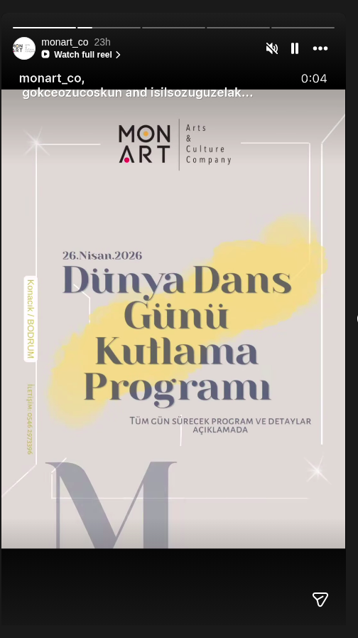 Dünya Dans Günü Kutlama Programı Etkinlik afişi