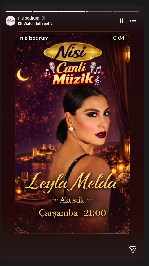 Leyla Melda Akustik Etkinlik afişi