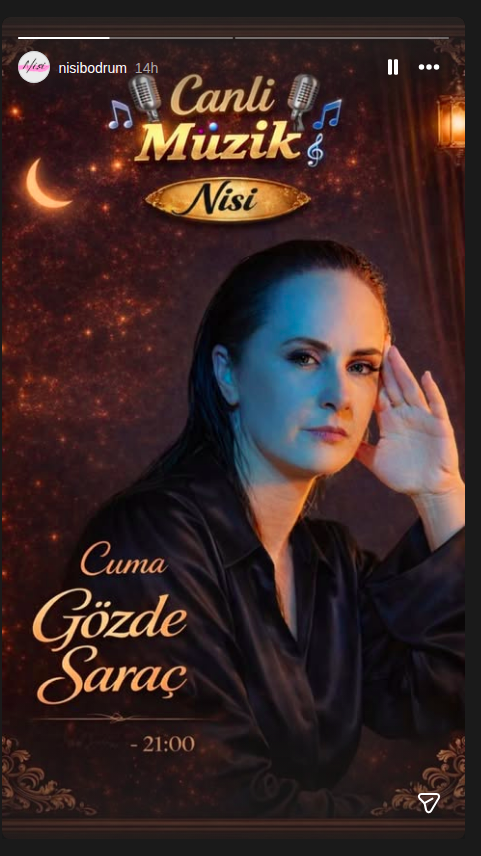 Gözde Saraç - Canlı Müzik Etkinlik afişi