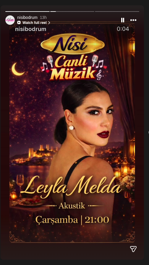Leyla Melda Akustik Etkinlik afişi