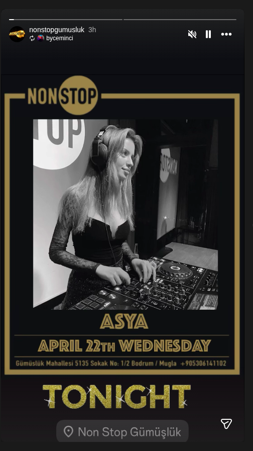 ASYA DJ Set Etkinlik afişi