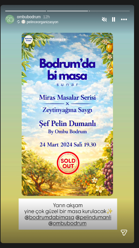 Miras Masalar Serisi — Şef Pelin Dumanlı Etkinlik afişi