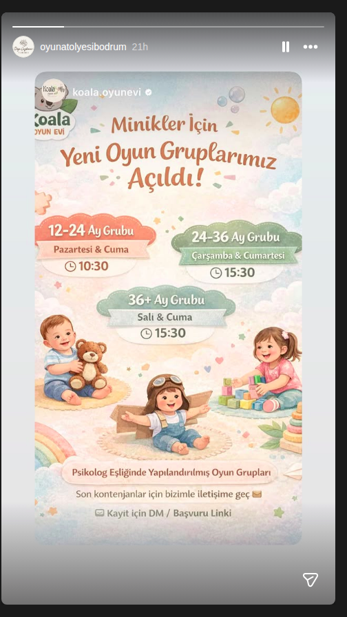 12-24 Ay Grubu Oyun Grubu Etkinlik afişi