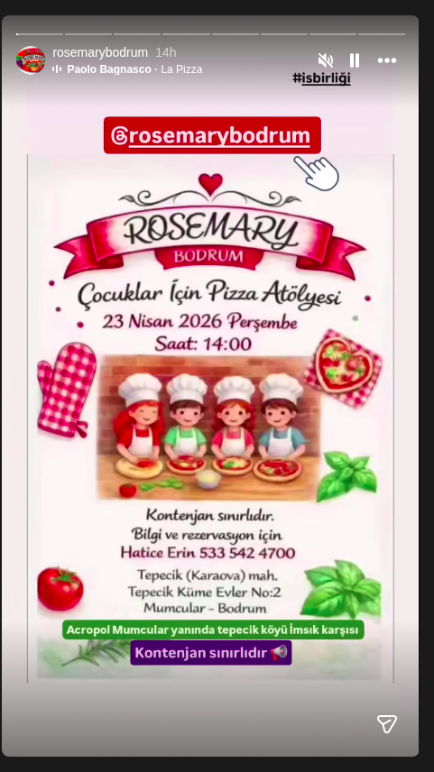 Çocuklar İçin Pizza Atölyesi Etkinlik afişi