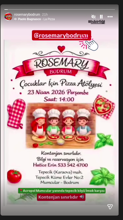 Çocuklar İçin Pizza Atölyesi Etkinlik afişi