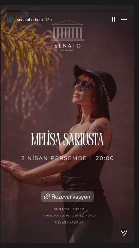 Melisa Sarıusta Etkinlik afişi