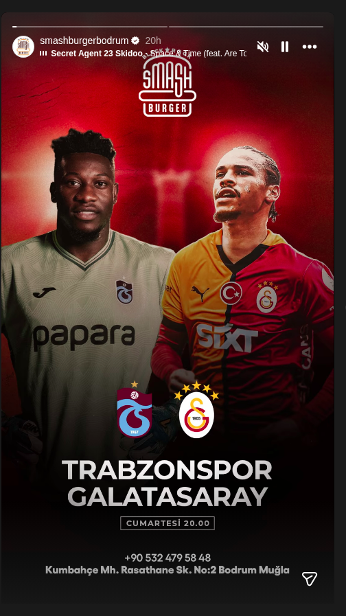 Trabzonspor – Galatasaray Etkinlik afişi