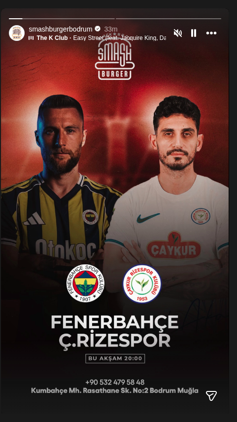 Fenerbahçe - Çaykur Rizespor (Maç Gösterimi) Etkinlik afişi