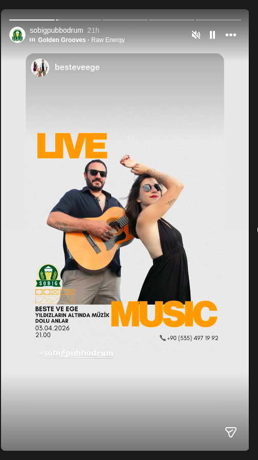 Beste ve Ege — Canlı Müzik Etkinlik afişi