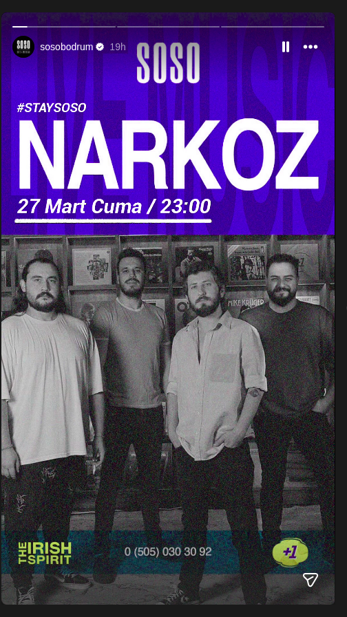 Narkoz Etkinlik afişi