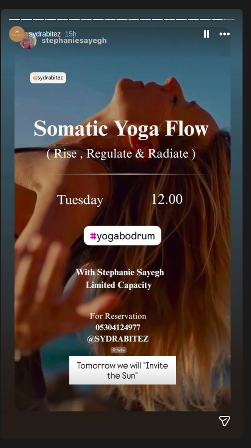 Somatic Yoga Flow — Stephanie Sayegh Etkinlik afişi