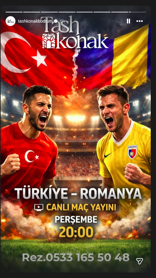 Türkiye - Romanya Maç Yayını Etkinlik afişi