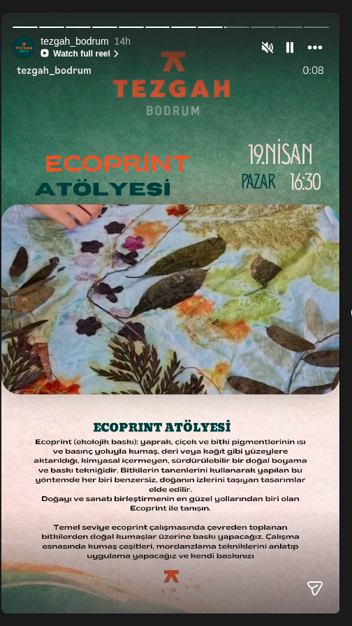 Ekoprint Atölyesi Etkinlik afişi