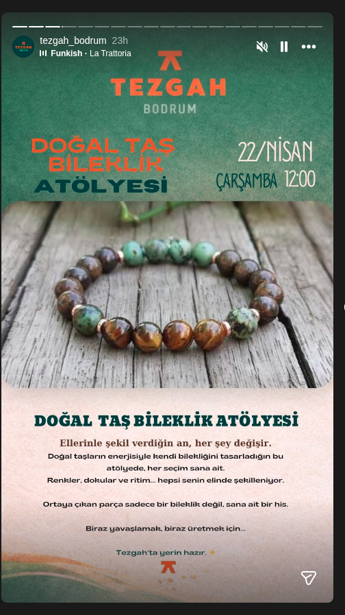 Doğal Taş Bileklik Atölyesi Etkinlik afişi