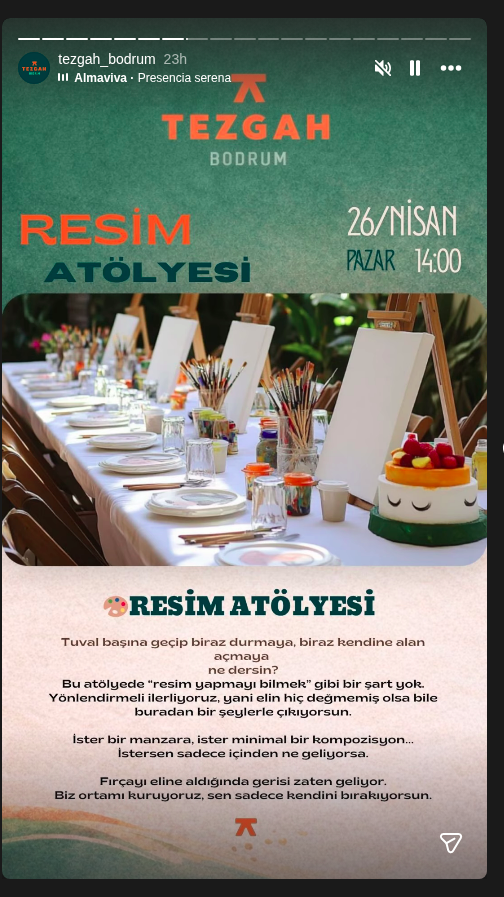Resim Atölyesi Etkinlik afişi