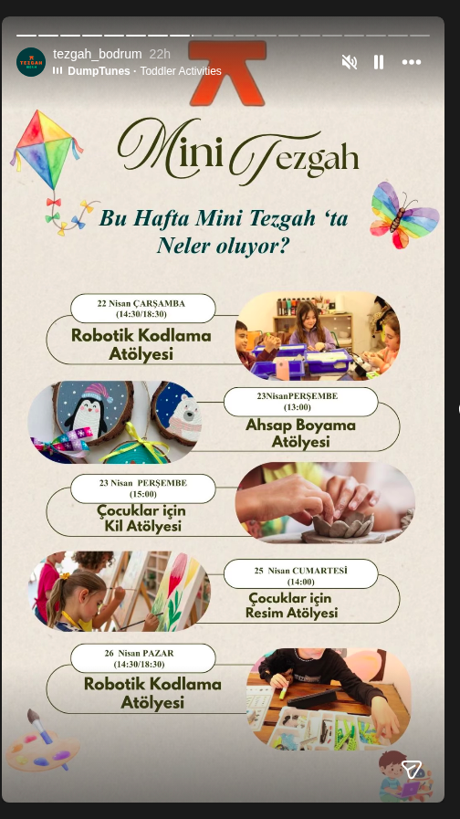 Resim Atölyesi Etkinlik afişi